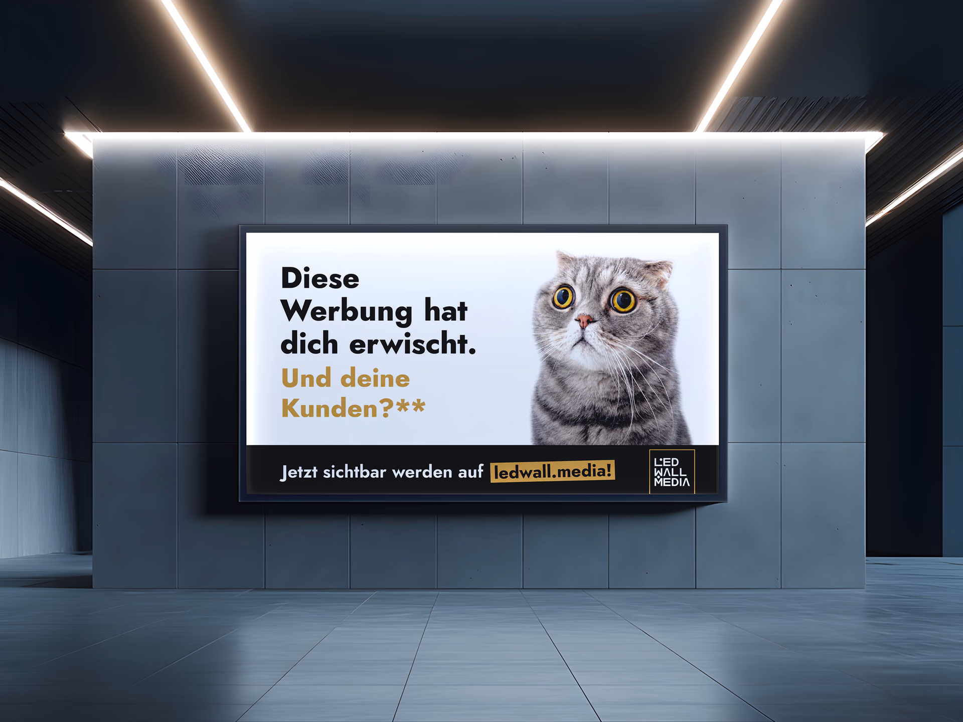LED Videowall von ledwall.media am Standort Amstetten – doppelseitige Außenwerbung