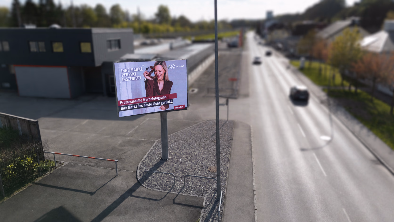 LED Videowall Standort Amstetten – Waidhofnerstraße 103, doppelseitige Außenwerbung